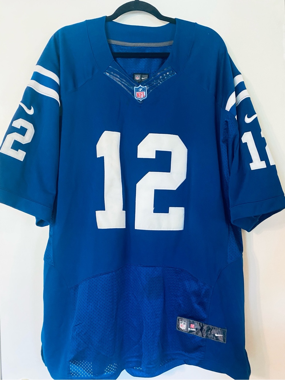 Nike NFL Andrew Luck 12 Indianapolis Colts On Field Football Jersey 52 XL Blue